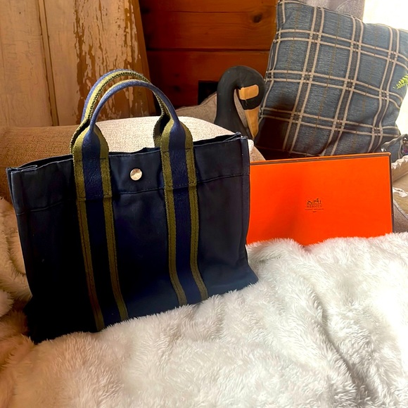 Hermes Handbags - HERMÈSToile Fourre-Tout PM